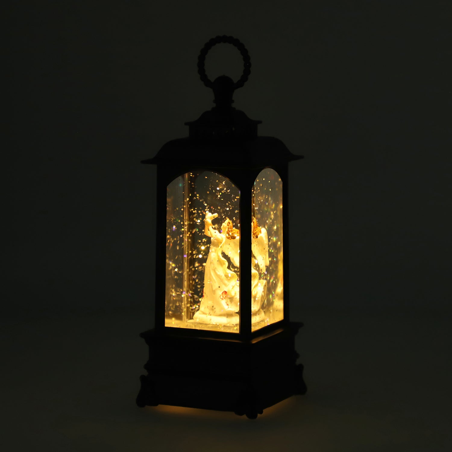 Weihnachts-Laterne mit warmer Beleuchtung und Musik