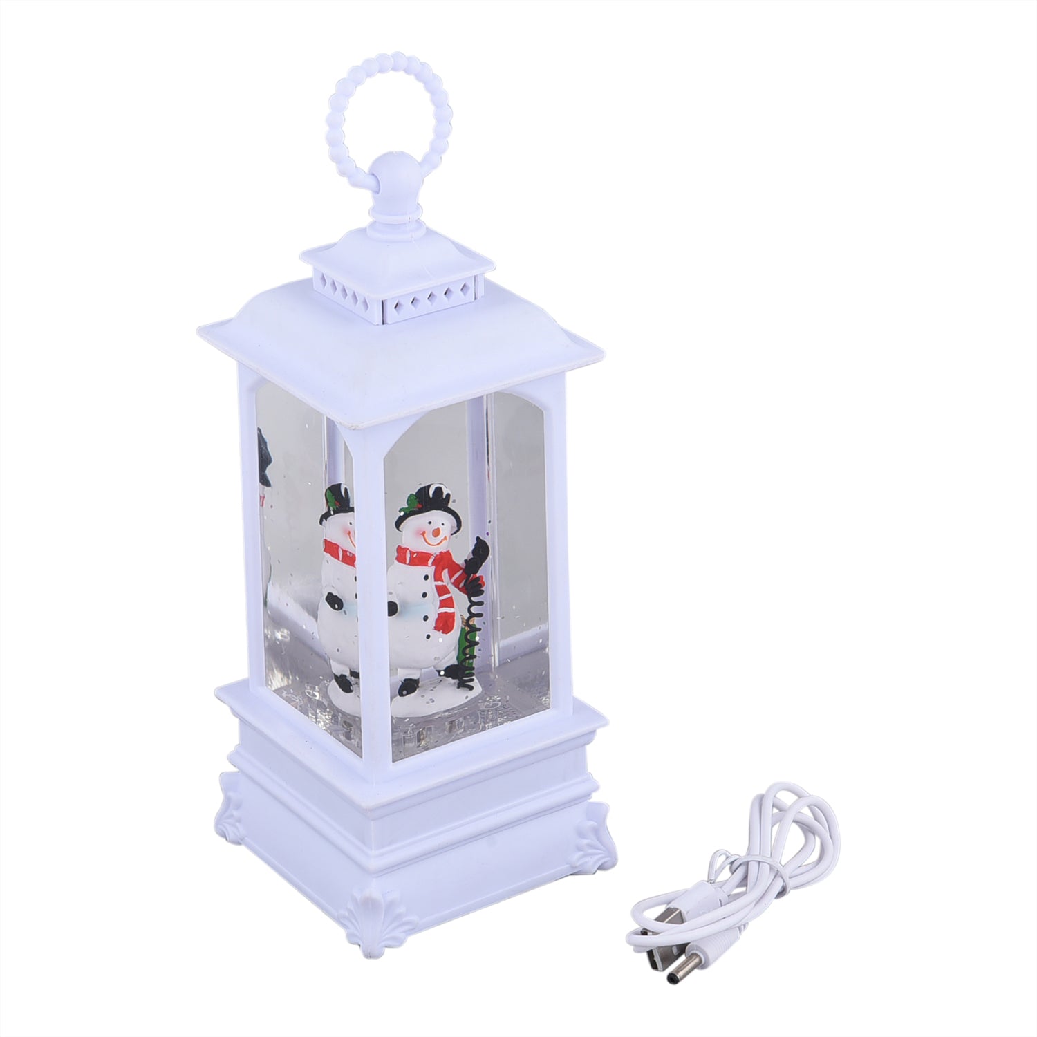 Weihnachts-Laterne mit warmer Beleuchtung und Musik